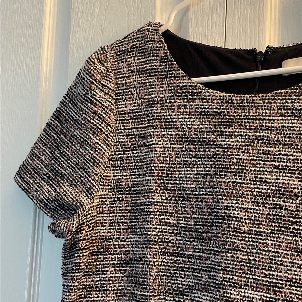 LOFT Faux Chanel Tweed Shift Dress